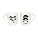 Mommy and Me Ceramic Cup Gift Set, 17 oz. & 7 oz,  Mom Life/Kid Life
