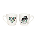 Mommy and Me Ceramic Cup Gift Set, 17 oz. & 7 oz,  Mom Life/Kid Life