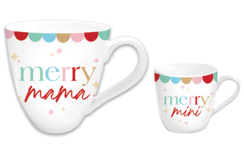 Mommy and Me Ceramic Cup Gift Set, 17oz and 7oz, Merry Mama/Merry Mini,p2995042