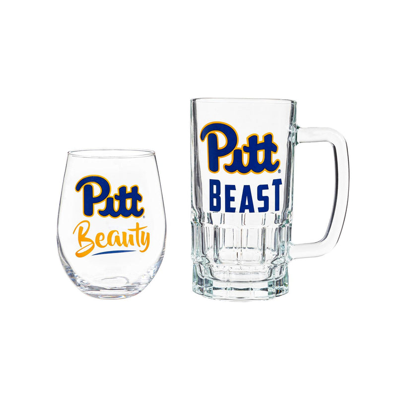 University of Pittsburgh, Stemless 17OZ Glass & Tankard 16OZ Gift Set