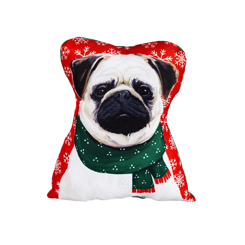 Holiday Dog Mini Pillows, including 6 styles, 3 of each, 18 Piece Total