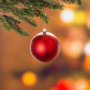 7.5' Tree with 250 LED Lights and 140 Ornaments and Storage Bag, Classic Cardinal