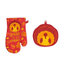 Gobble till you wobble" Oven Mitt and Turkey Pot Holder Set