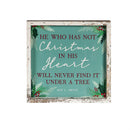 10" H x 10" L Indoor Framed "Christmas Sayings" Wood Wall Art, Asst of 4