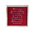 10" H x 10" L Indoor Framed "Christmas Sayings" Wood Wall Art, Asst of 4
