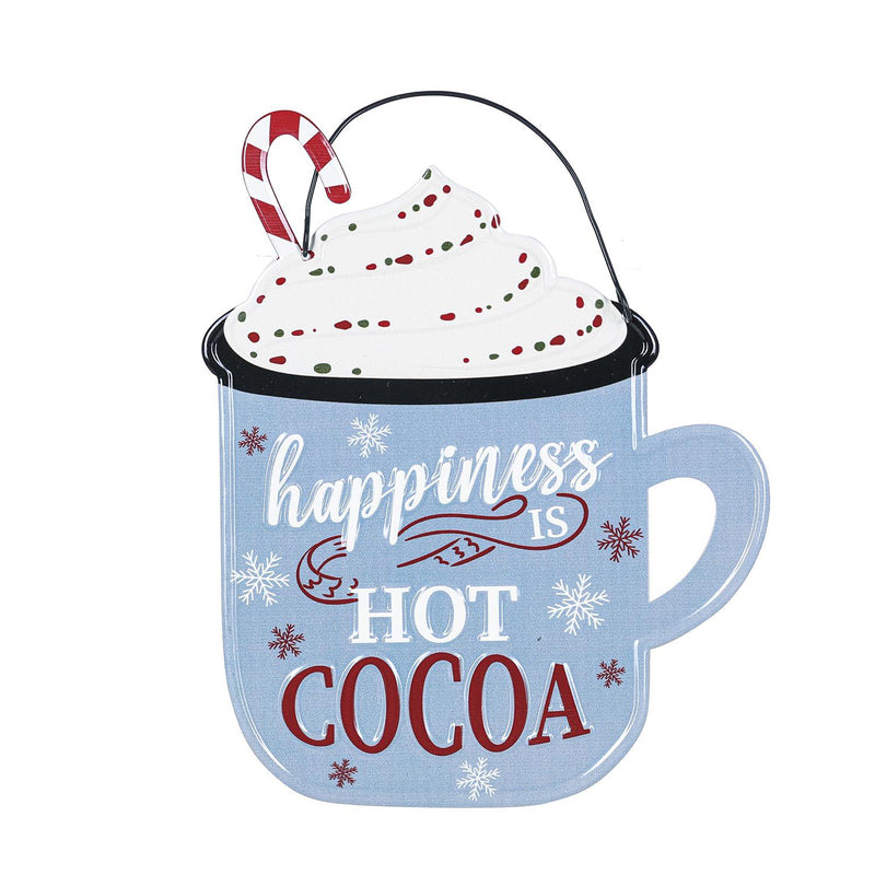 Printed Metal Hanging Nordic Woods Sign, Asst of 4