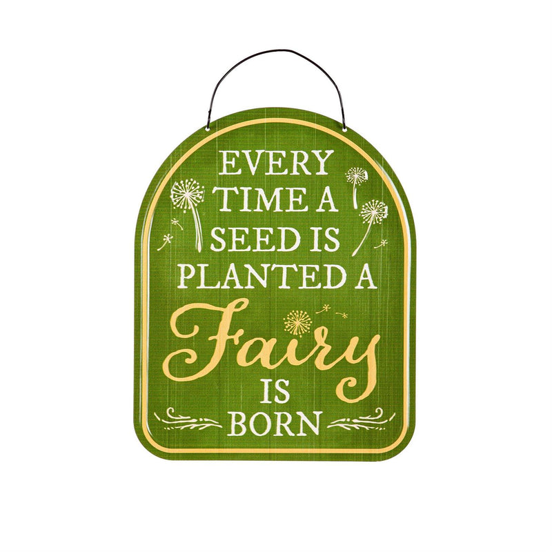 Garden of Wonder Garden Sign, Metal Hanging Sign, Fairy Garden