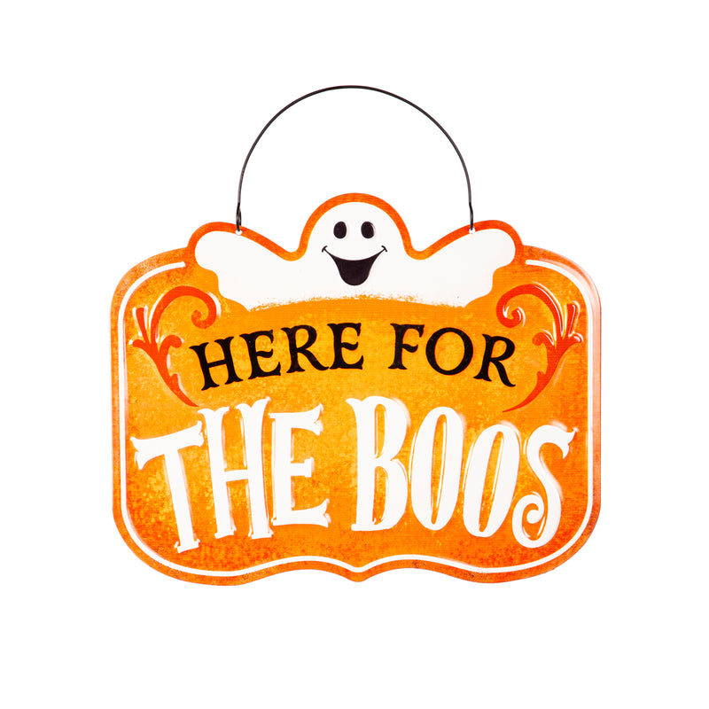 Printed Metal Hanging Halloween Sign,p4746