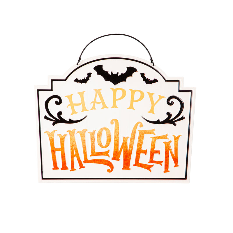 Printed Metal Hanging Halloween Sign,p4746