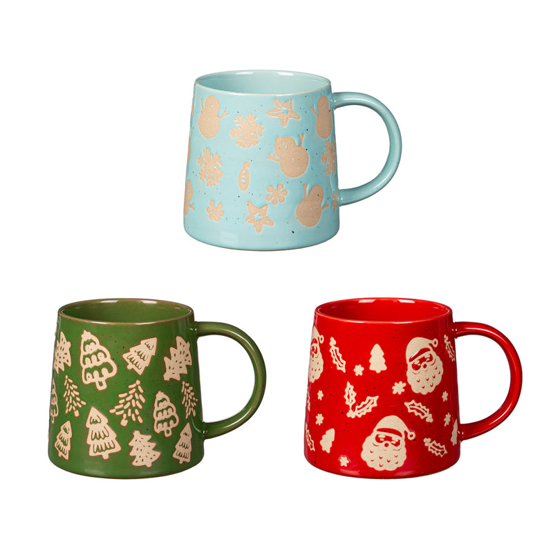 15oz Ceramic Artisanal  Christmas Cup,p4877