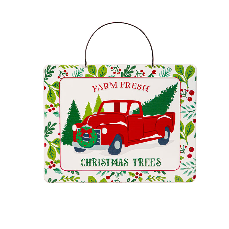 Printed Metal Hanging Classic Christmas Sign,p4907