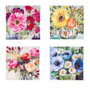 What She Shed Indoor Wall Decor, Textile, Gallery Floral Mini Canvas, 8" L x 8" H, Asst of 4