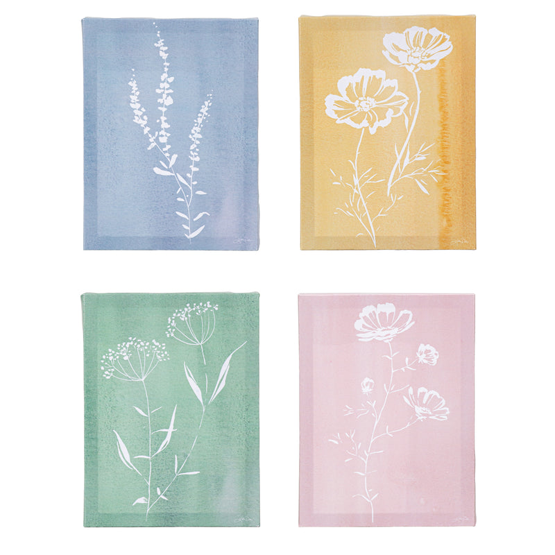 Cottage Wildflowers Mini Canvas Wall Decor, 6" L x 8" H