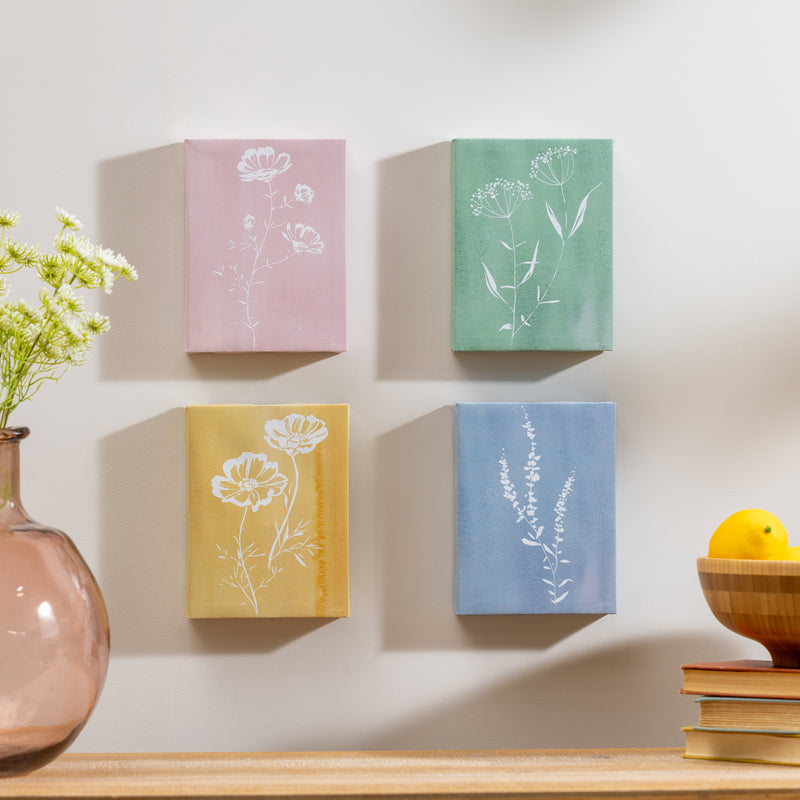Cottage Wildflowers Mini Canvas Wall Decor, 6" L x 8" H