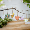 Heart Wood Hanging Decor in Glass Jar, Asst, 2"L