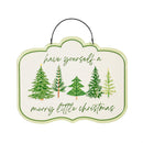 Shades of Green Garden Accent, Printed Metal Hanging Sign, Green Foilage, Asst of 4