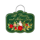 Joyful Traditions Garden Accent, Printed Metal Hanging Birds Sign, Holiday Bird, Asst of 4