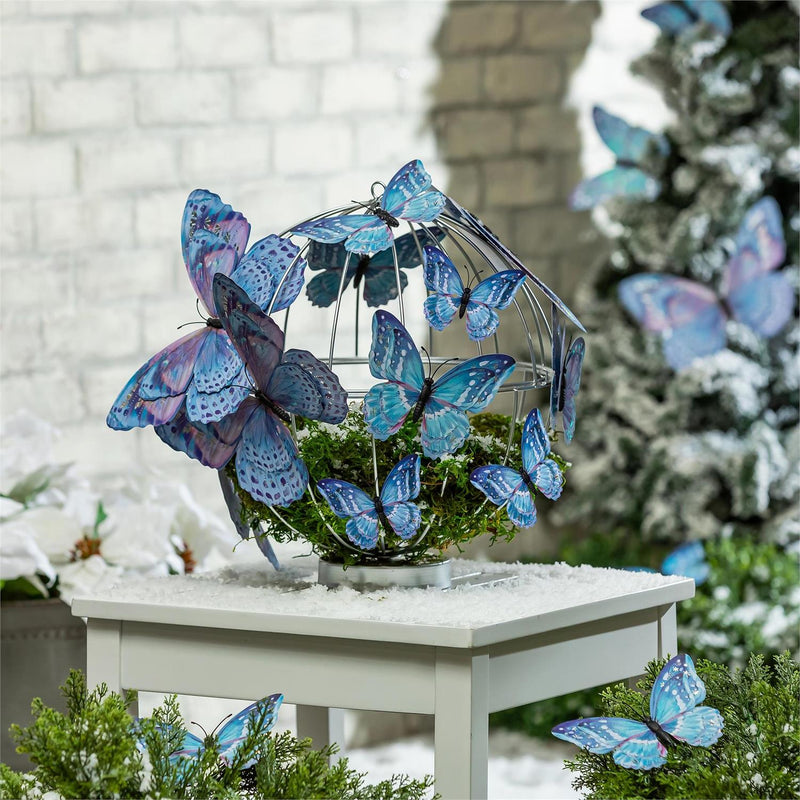 Season to Sparkle Garden Accent, Outdoor Magnetic Glitter Butterfly, Set of 54