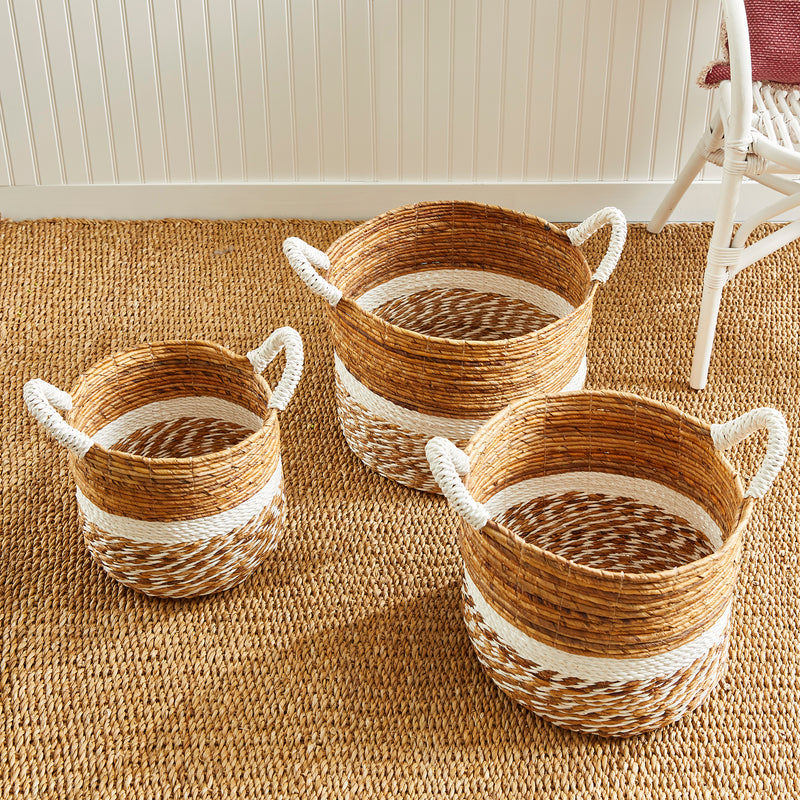 NAPA Home & Garden, KEY LARGO ROUND BASKETS, SET OF 3,PA203