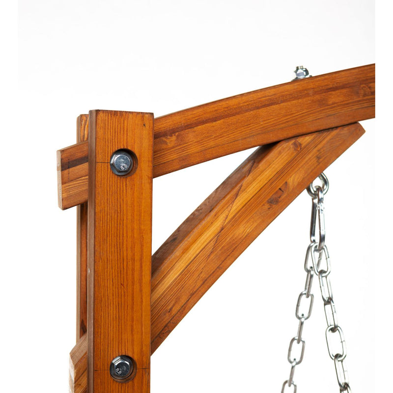 Wooden swing bench