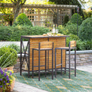 Aacia Bar Table with Irin Frame