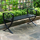 Garden Metal Shield Bench