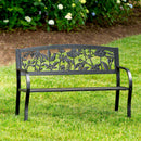 Steel and Cast iron Wild Flowers Bench.