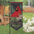 Cardinal and Evergreen Garden Flag