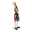 Metal Elf With Yellow Hat Christmas Garden Statue,phc014