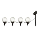 Staked Lanterns with Solar RGB Globes, Set of 4