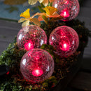 Staked Lanterns with Solar RGB Globes, Set of 4