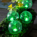 Staked Lanterns with Solar RGB Globes, Set of 4