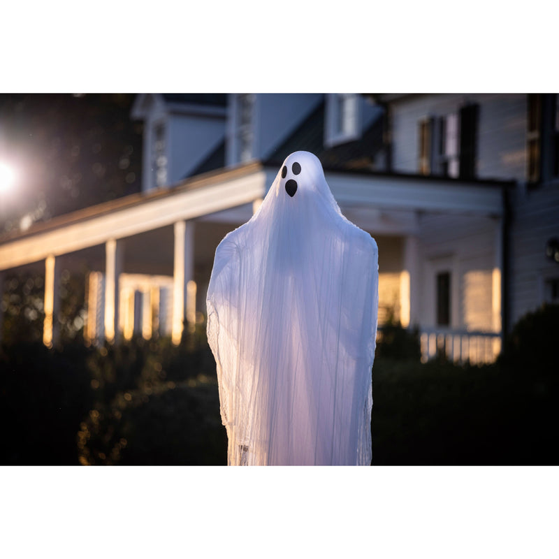 8' Ghost Lighted Flying Fabric Garden Stake