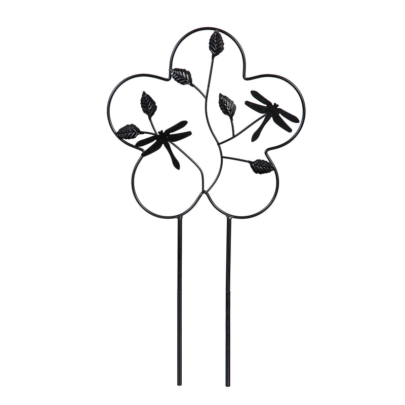 Metal Potted Trellis, Butterfly and Dragonfly