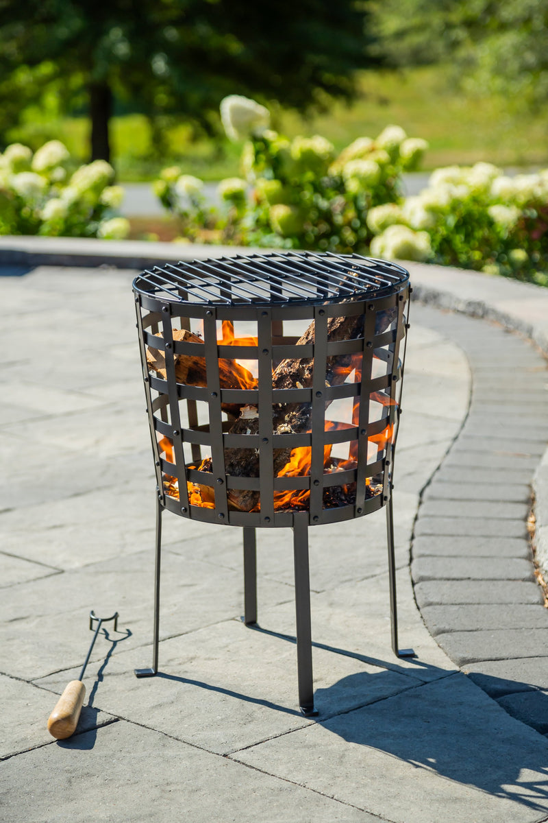 Nottingham Wood Burning Fire Pit With Folding Stand,phi030