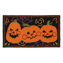 Indoor/Outdoor Jack-O-Lantern Pumpkin Hooked Polypropylene Accent Rug 24"x42"