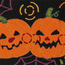 Indoor/Outdoor Jack-O-Lantern Pumpkin Hooked Polypropylene Accent Rug 24"x42"