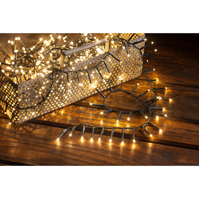 Plug in Indoor/Outdoor LED Compact Light, 500 Lights, Warm White