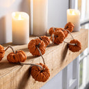 Paper Rope Pumpkin Garland, Orange