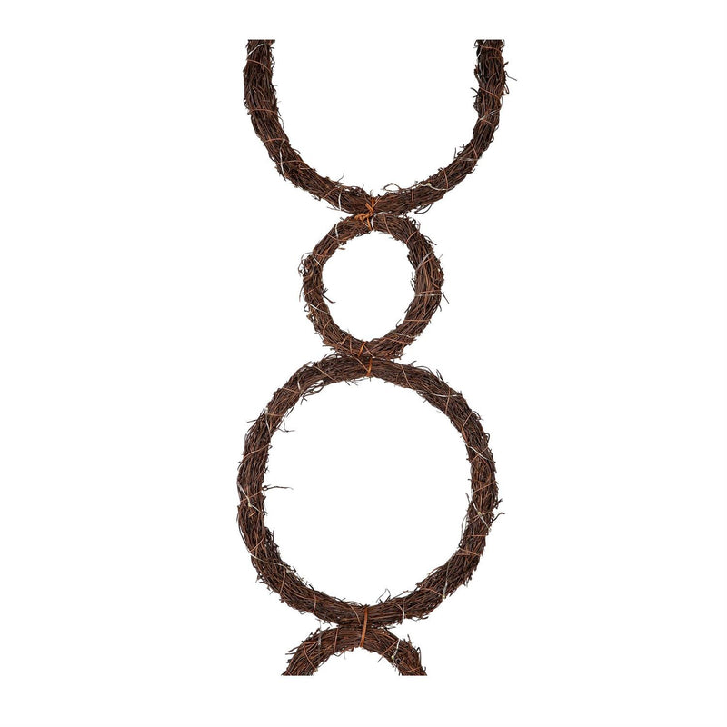 Large and Small Circle Grapevine Lighted Garland