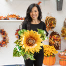 Capiz and Metal Sunflower Wall Decor,phl330