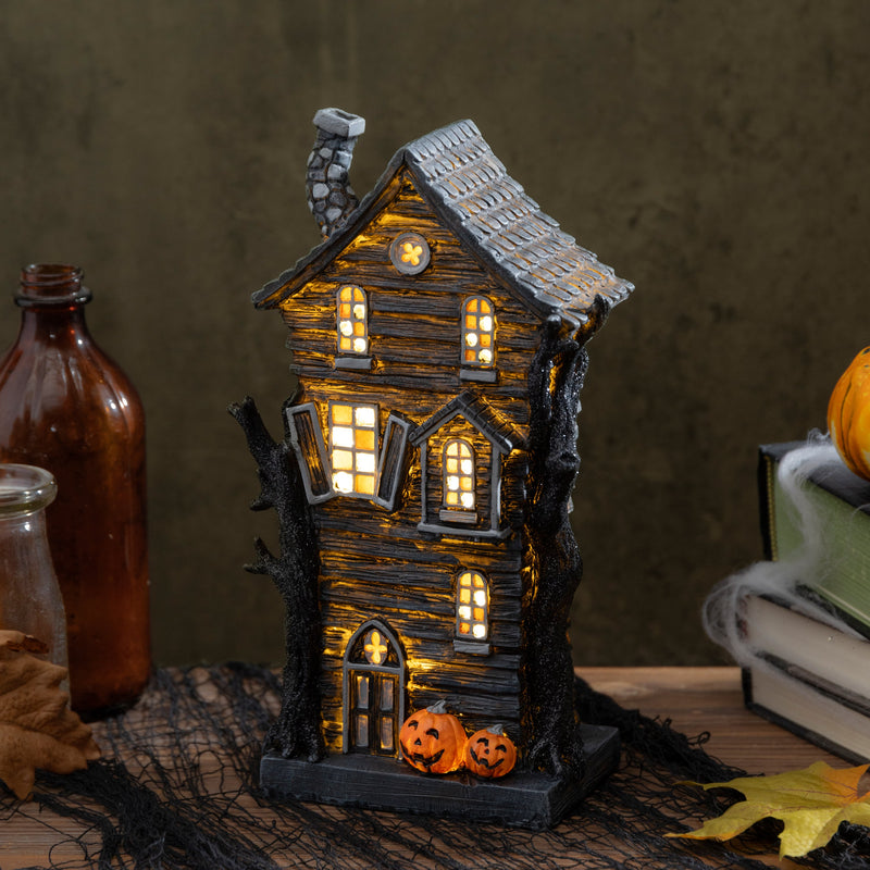 10.75" LED Resin Haunted House Tabletop Décor,phl366