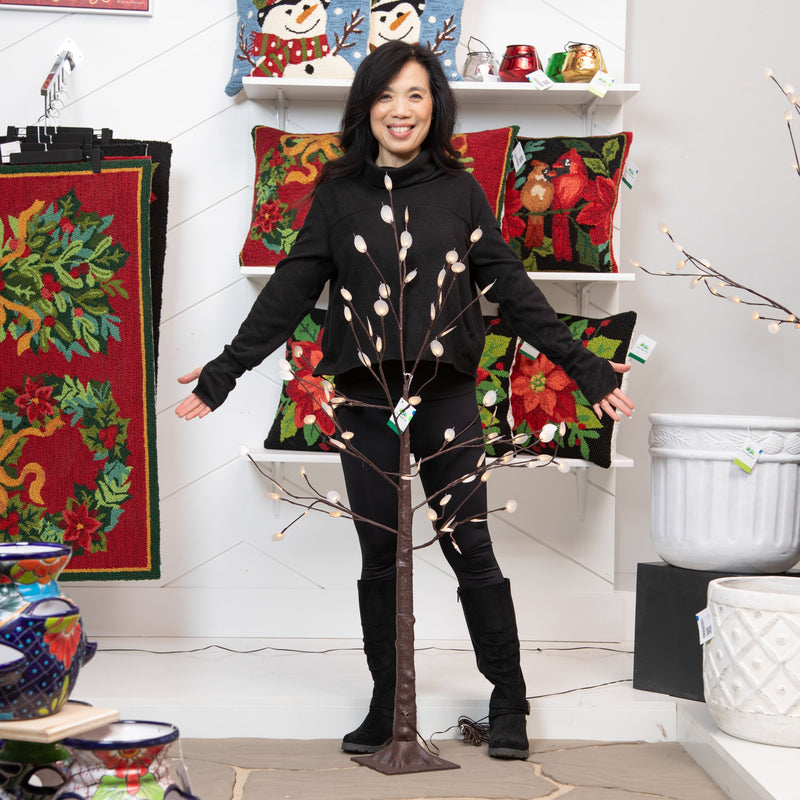 Indoor/Outdoor LED Silver Dollar Tree 4',phl409