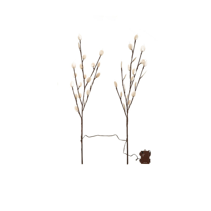 Indoor/Outdoor LED Silver Dollar Branch, Set of 2,phl412