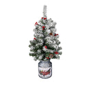 3 Lighted Tree with Red Berries Lights in Galvanized Bucket,phl457