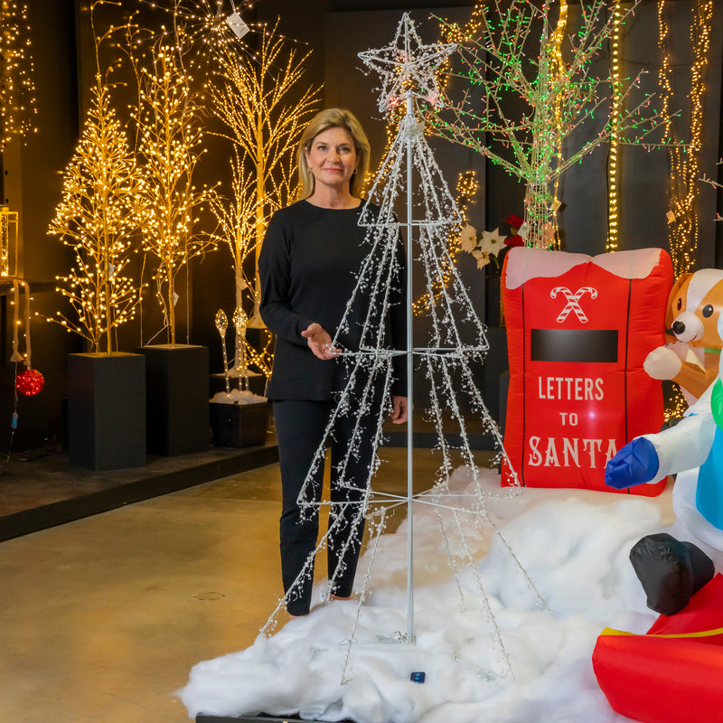 6'Indoor/Outdoor Christmas Tree with RGB Lights,phu020