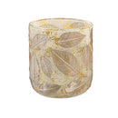 Viva Style Planter, Pressed Foliage Glass Planter, 5"H, Asst of 4