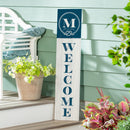 Coastal Porch Leaner Nautical Monogram 46" A A