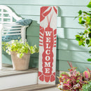 Coastal Porch Leaner Welcome Lobster 46" H