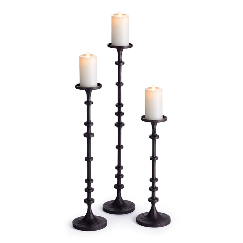 Napa Home Garden, ABACUS CANDLE STANDS ,SET OF 3 BZ,rb236bz